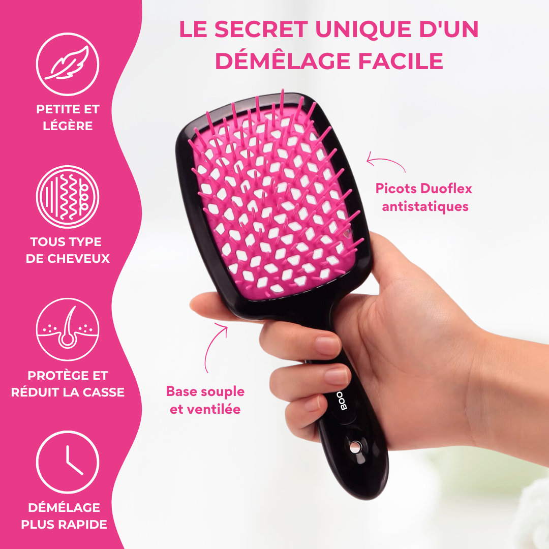 BOOBRUSH BROSSE DÉMÊLANTE ANTI-CASSE